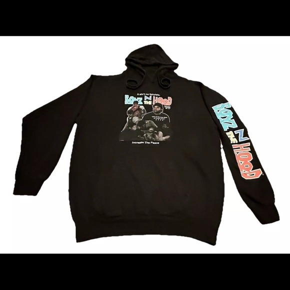Boyz n The Hood Ice Cube Men's Black Hoodie Sweatshirt Sz Medium - Picture 1 of 6